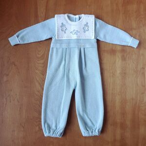 VTG 90s Friedknit Outfit 6-12 M Blue 2 Piece Sailor Collar Carriage Boutiques